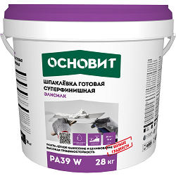 Шпаклевка готовая суперфинишная ОСНОВИТ ЭЛИСИЛК PA39 W
