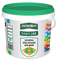 Затирка ОСНОВИТ ПЛИТСЭЙВ ХС6 Е белый,серый 2кг