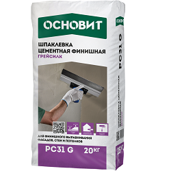 Шпаклевка цементная суперфинишная Основит Грейсилк РС31 G 20 кг (серая)