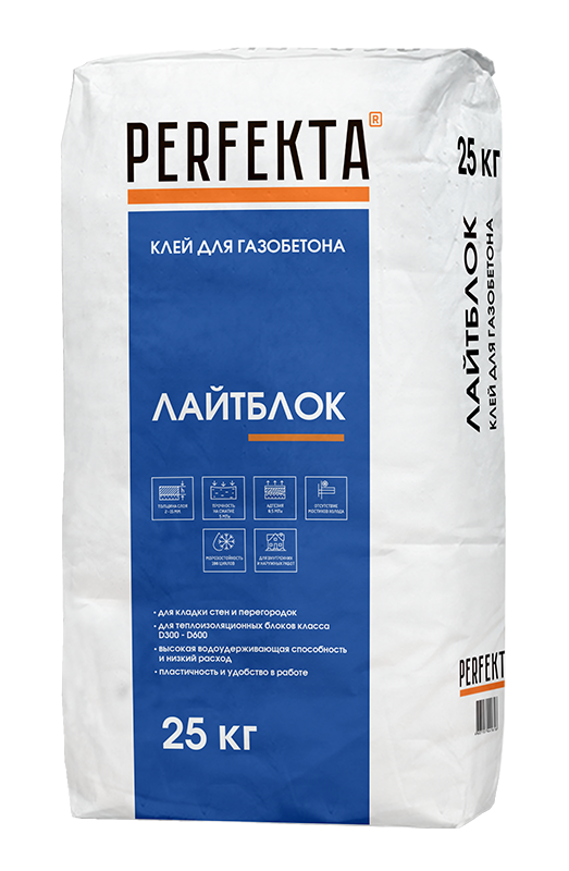 Клей для газобетона Лайтблок, 25 кг